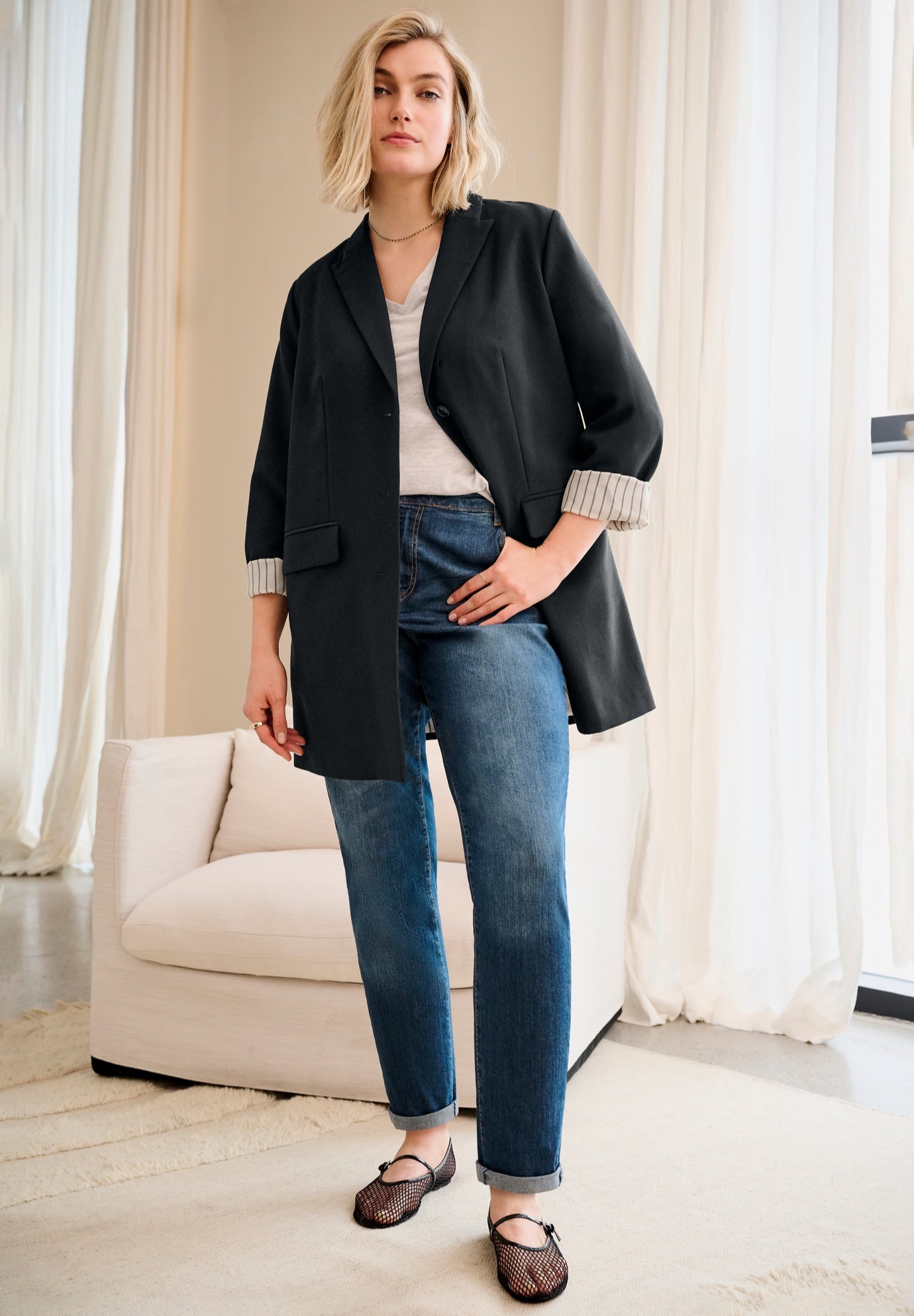 Long Boyfriend Blazer image number 3