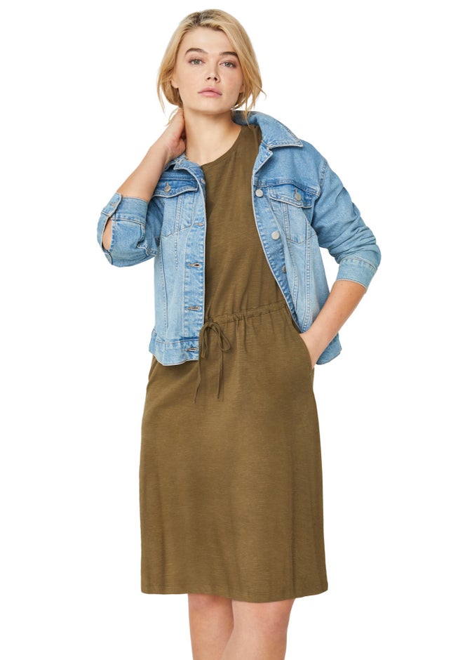 Knit Drawstring Dress image number 3