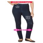Pull-On Elastic-Waist Stretch Fineline Denim Jeans image number null