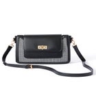 Faux Leather & Houndstooth Crossbody image number null