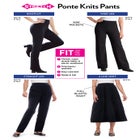 Stretch Ponte Knit Pull-On Bootcut Pants image number null