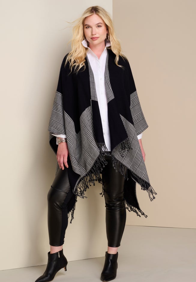 Plaid Ruana Shawl image number 2