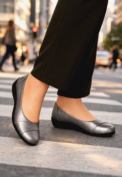 The Gab Faux Leather Slip On Flat