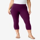 Plus Size Essential Stretch Capri Legging image number null