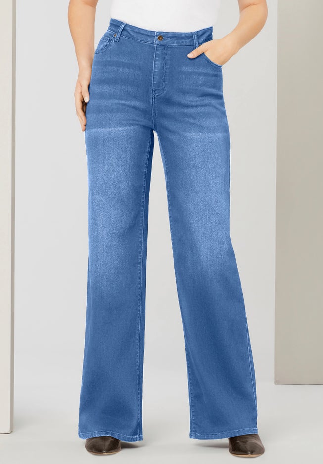 Plus Size 24/7 Stretch Wide Leg Jean image number 3