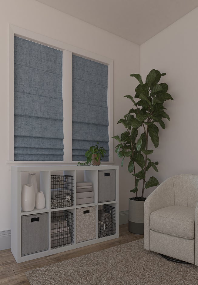 Sun Zero&trade; Somerton Textured 100% Blackout Cordless Roman Shade image number 1
