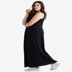 Cotton Spandex Scoop Neck Sleeveless A-Line Maxi Dress image number null