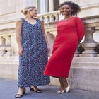 Cotton Spandex Scoop Neck Sleeveless A-Line Maxi Dress image number null