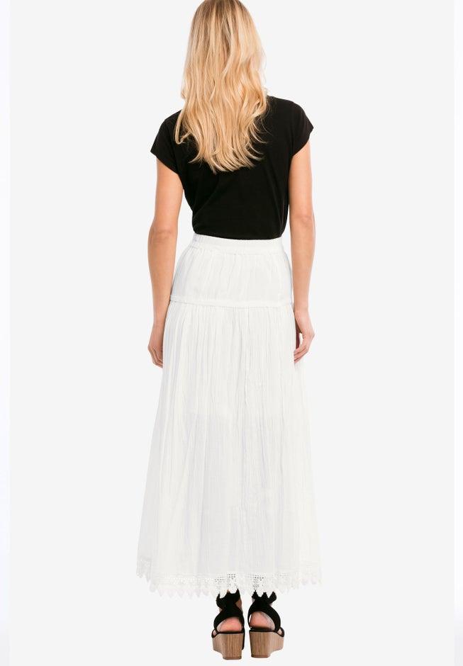 Lace Trim Long Skirt image number 1