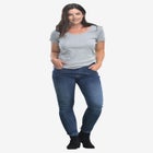 Mid-Rise Stretch Denim Pull-On 4 Pocket Jeggings image number null