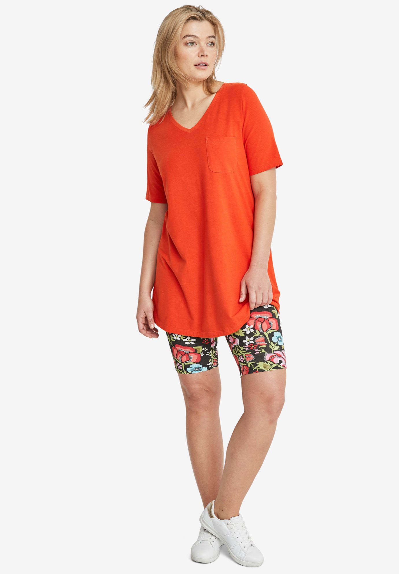 Ellos Studio Stretch Cotton Spandex Bike Shorts image number 0