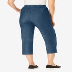 Fineline Stretch Denim Pull-On Capri Jeans image number null