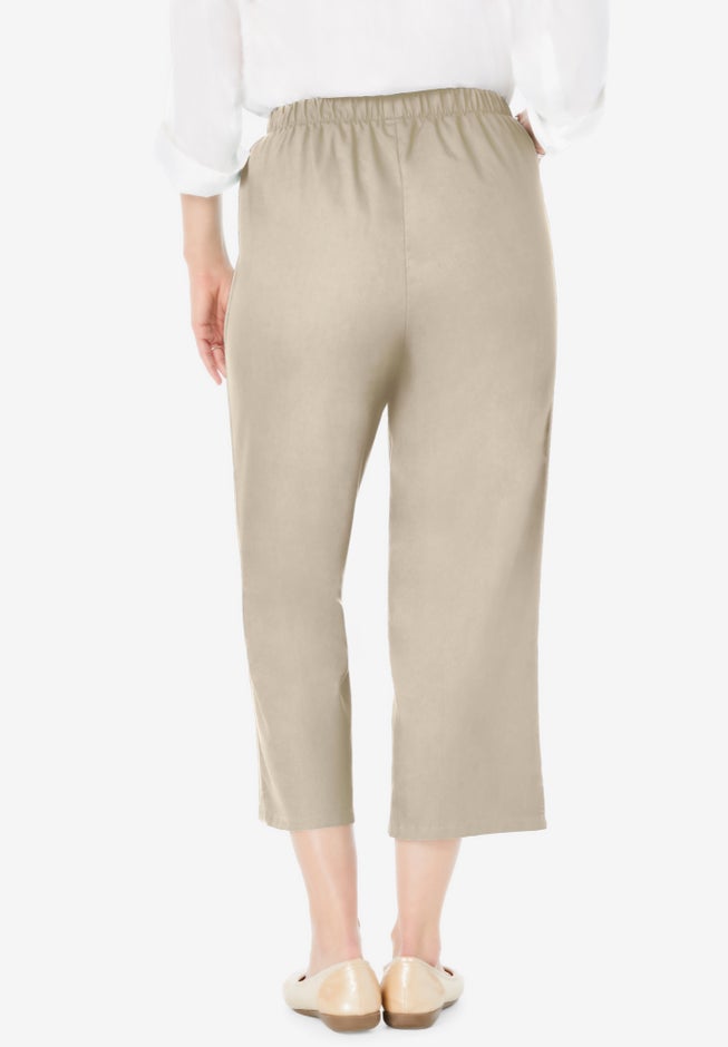 Fineline Stretch Denim Pull-On Capri Jeans image number 1