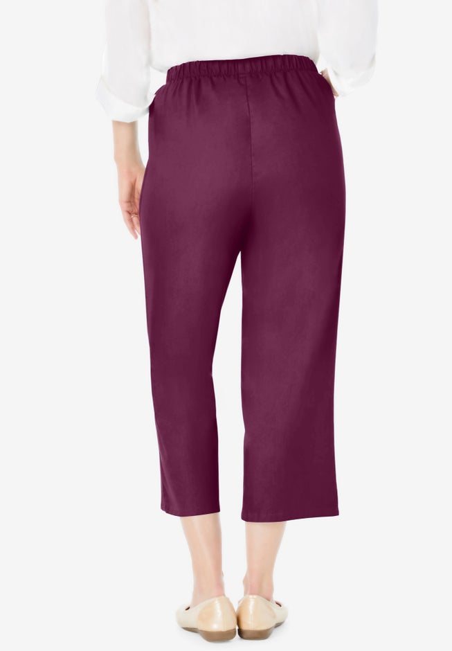 Fineline Stretch Denim Pull-On Capri Jeans image number 2