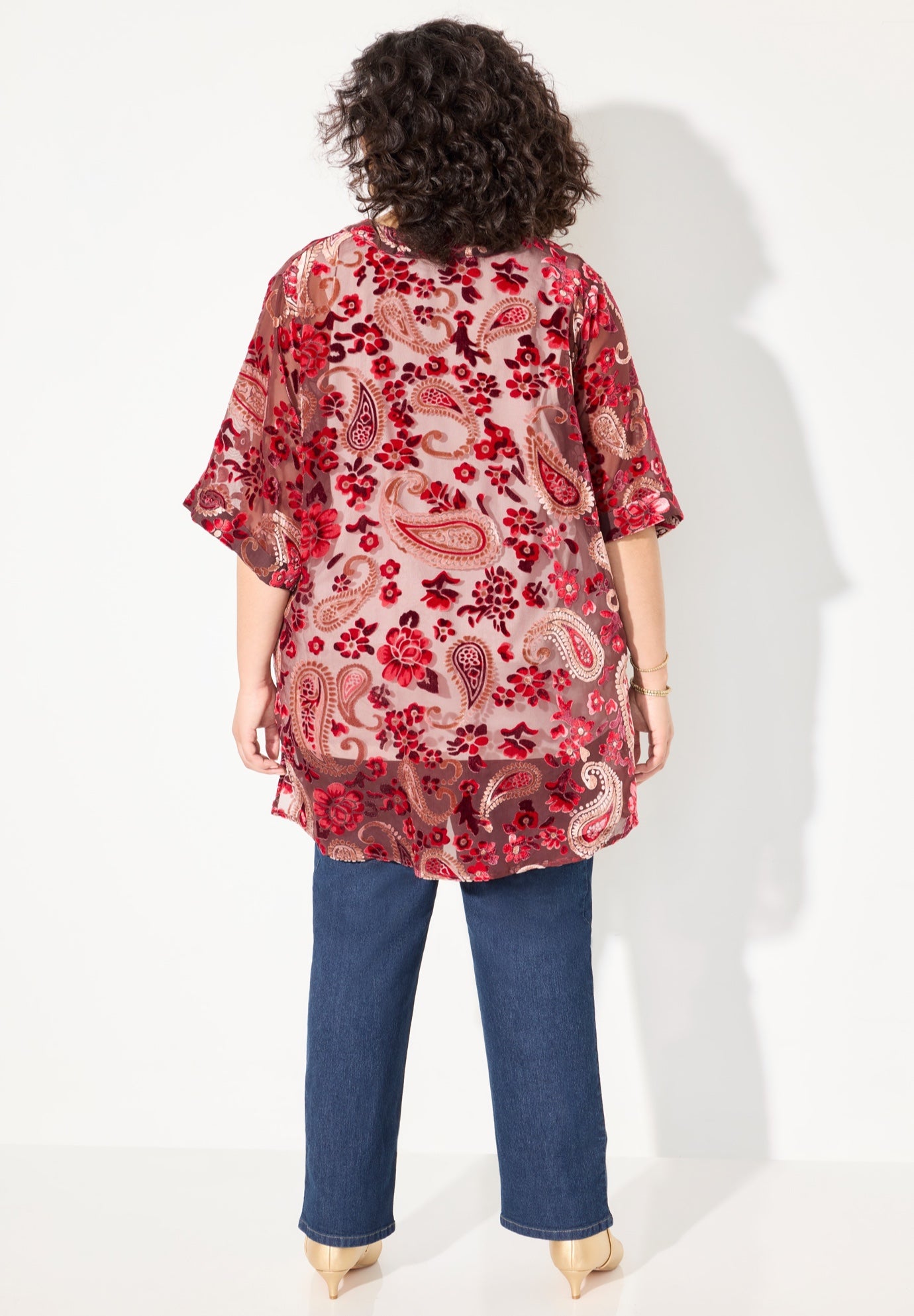 In-Vogue Velvet Kimono image number 1