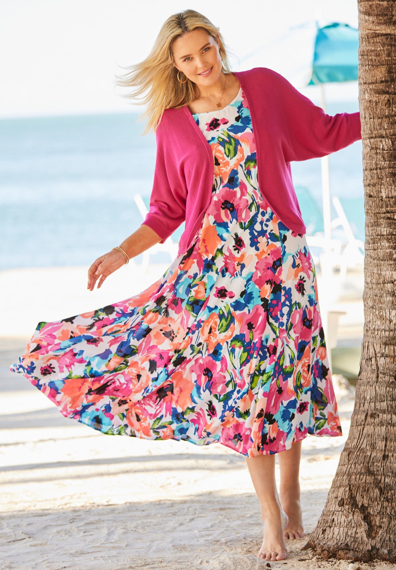 Short-Sleeve Crinkle Dress image number 3