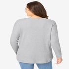 Waffle Thermal V-Neck Tee image number null