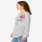 Waffle Thermal V-Neck Tee image number null