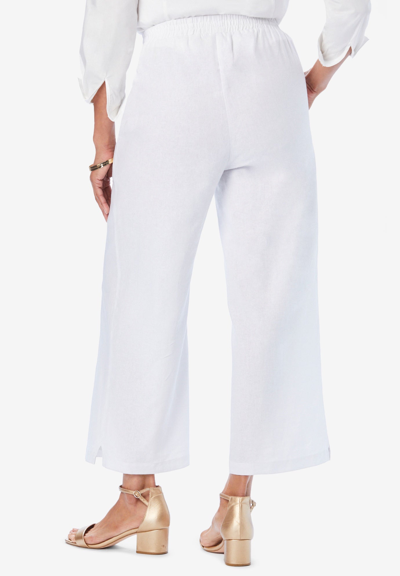 Wide Leg Linen Crop Pant image number 2
