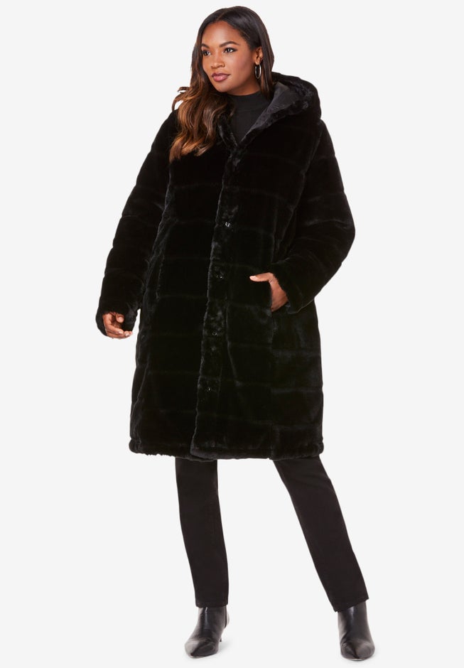 Plus Size 2-in-1 Puffer and Faux Fur Coat image number 3