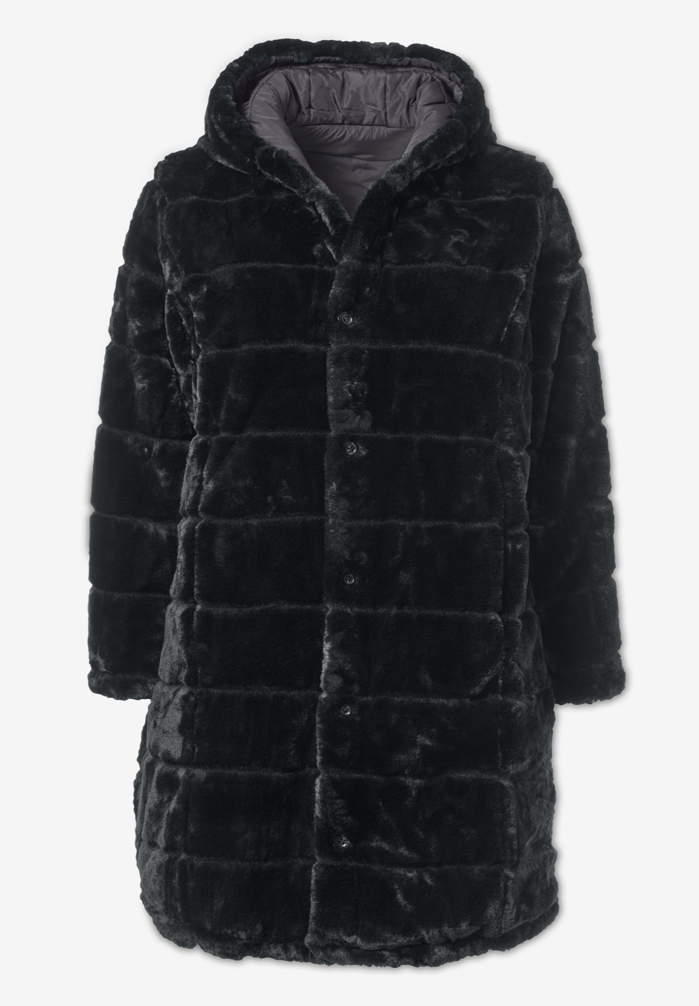 Plus Size 2-in-1 Puffer and Faux Fur Coat image number 4