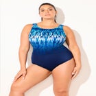 Chlorine Resistant High Neck Tummy Control One Piece Swimsuit image number null