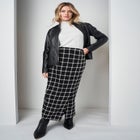 Side-Button Wool Skirt image number null