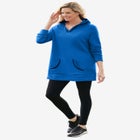 V-NECK HOODIE SWEATSHIRT image number null