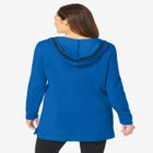 V-NECK HOODIE SWEATSHIRT image number null