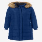 Plus Size Knee Length Puffer Coat image number null