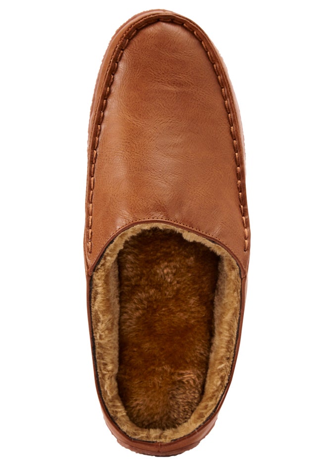 Fur-Lined Clog Slippers image number 1