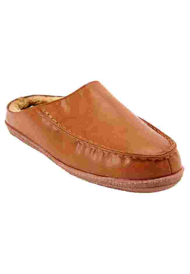 Fur-Lined Clog Slippers image number 0