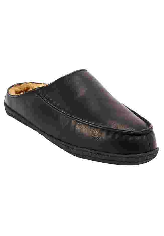 Fur-Lined Clog Slippers image number 0