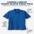 Longer-Length Shrink-Less&trade; Cotton Polo Shirt image number null
