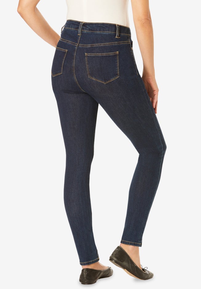Slim-Leg Stretch Comfort Denim Five-Pocket Jeans image number 1