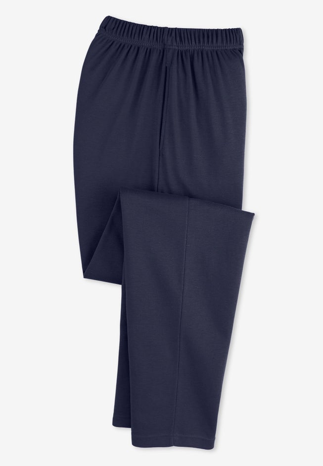 7-Day Knit Straight-Leg Pull-On Pants image number 5