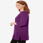 Perfect Three-Quarter-Sleeve Scoopneck Tunic image number null