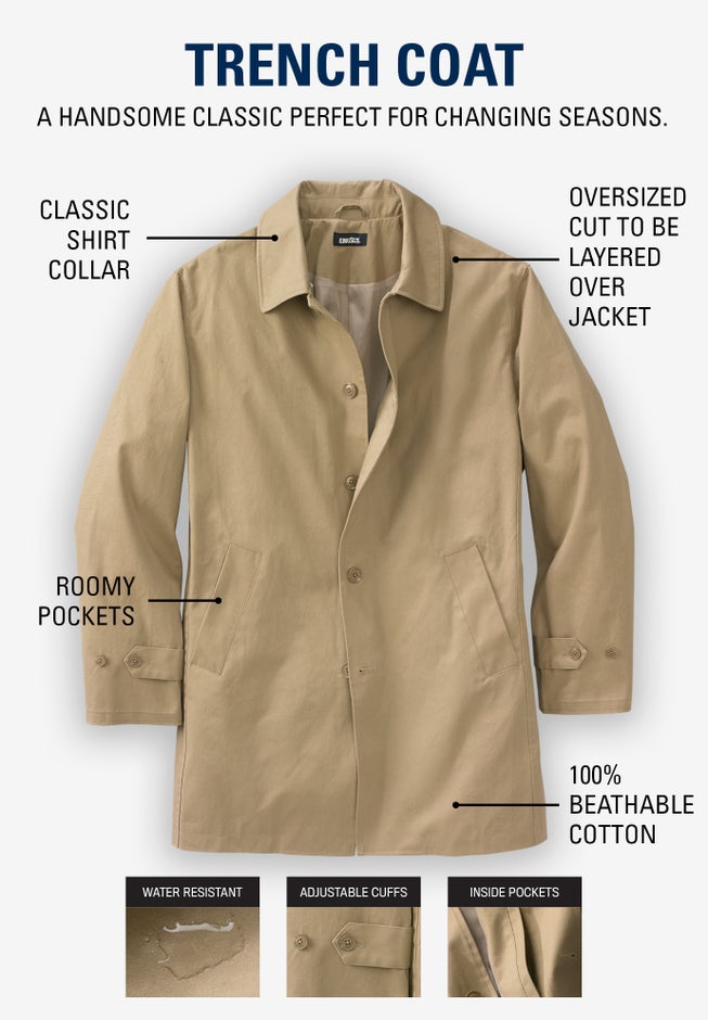 Water-Resistant Trench Coat image number 1
