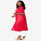 Scalloped Crochet Sweater Duster image number null