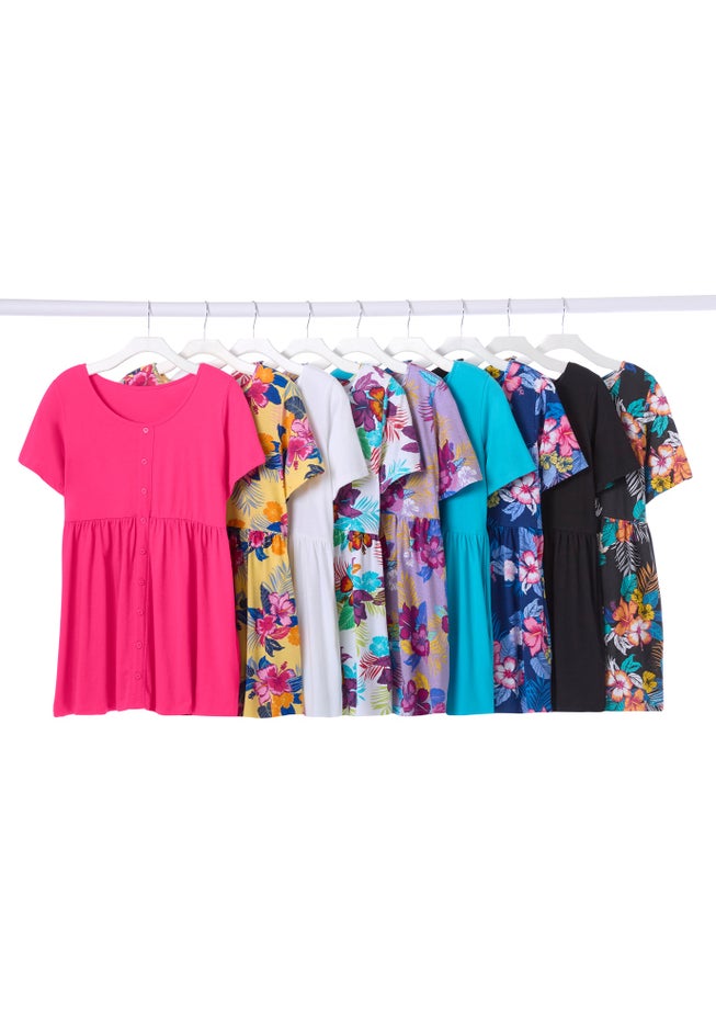 Short-Sleeve Empire Waist Tunic image number 3