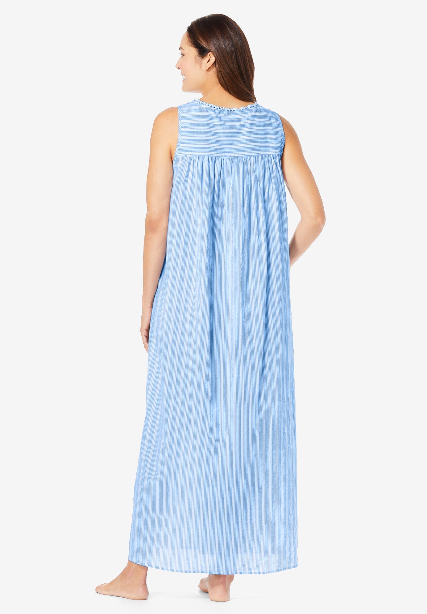 Long Sleeveless Floral Nightgown image number 1