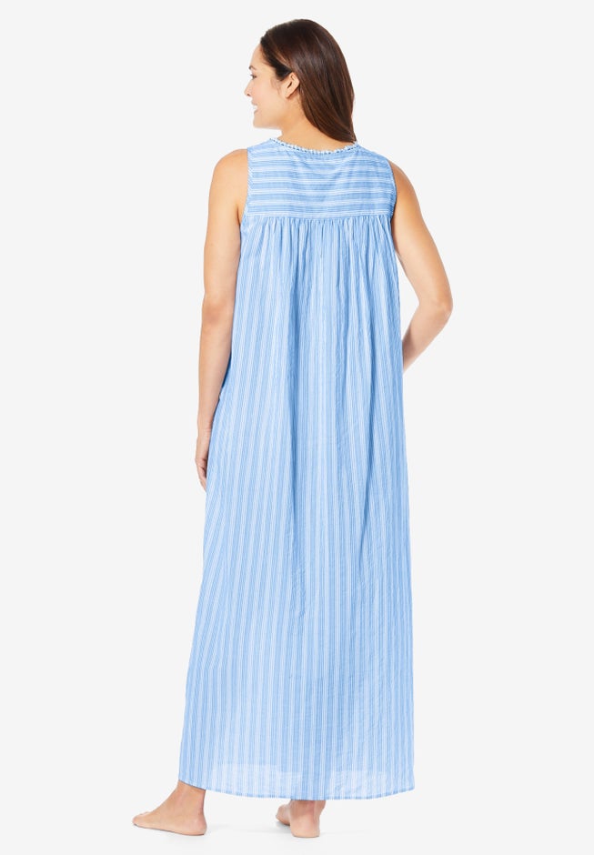 Long Sleeveless Floral Nightgown image number 1