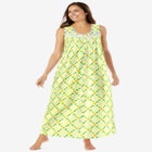 Long Sleeveless Floral Nightgown image number null