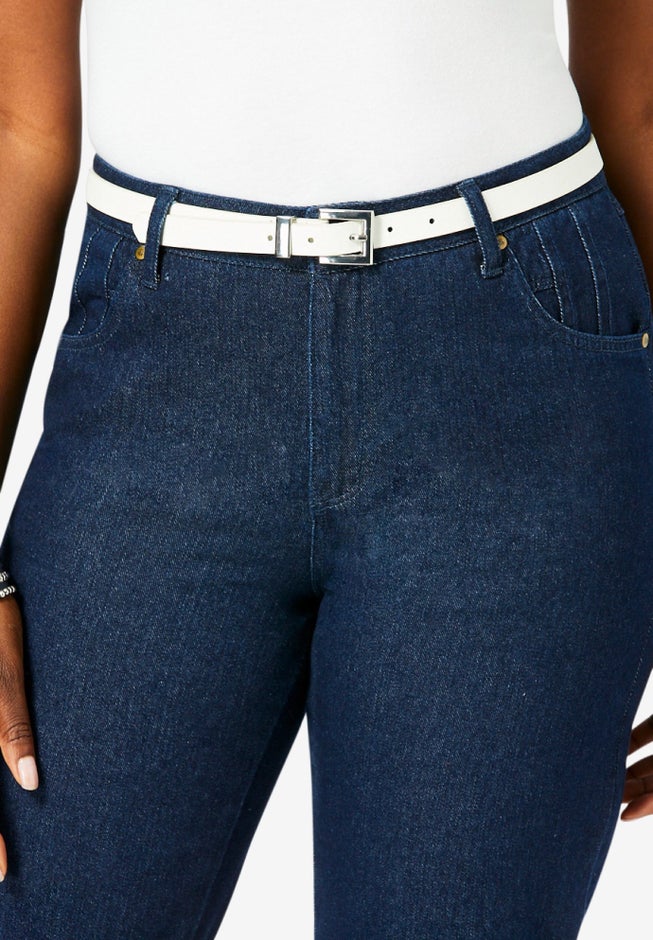 Faux Leather Skinny Belt image number 2