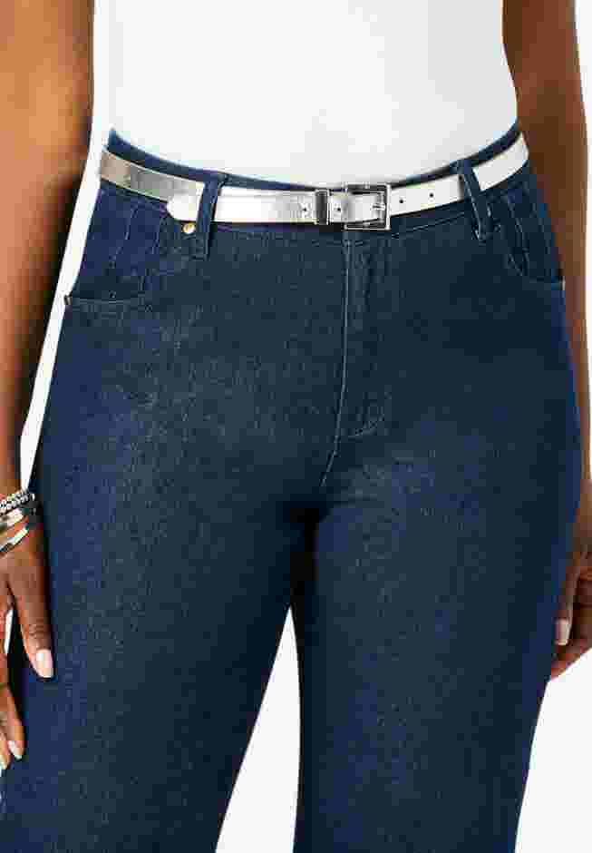 Faux Leather Skinny Belt image number 4