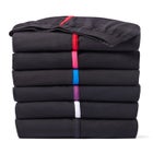 Stretch-Cotton Knit Pull-On Bootcut Side-Stripe Leggings image number null