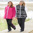 Stretch-Cotton Knit Pull-On Bootcut Side-Stripe Leggings image number null