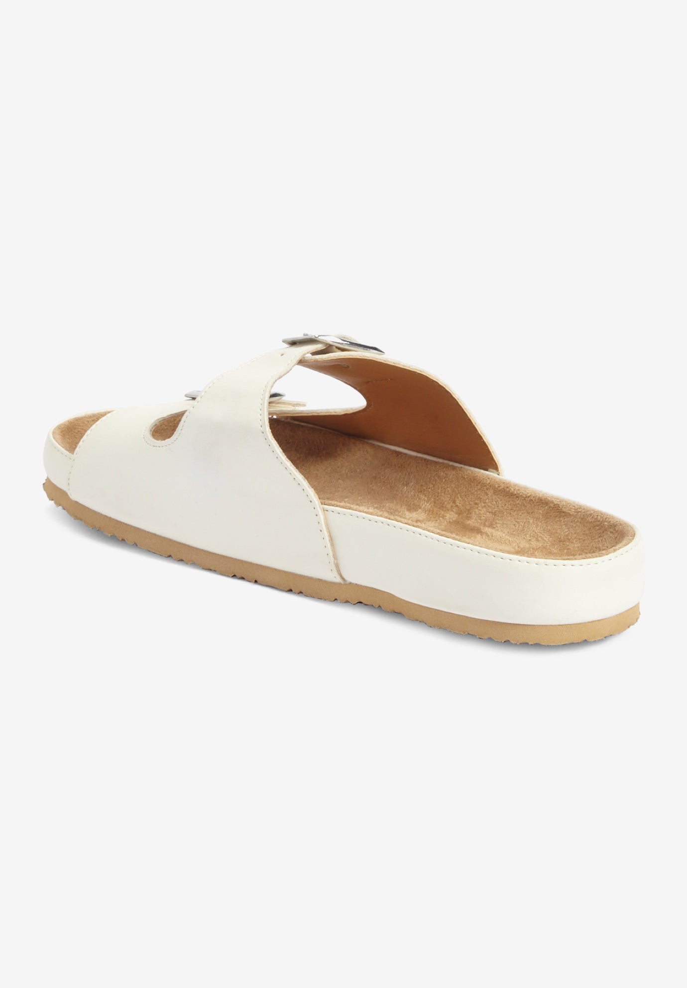The Maxi Leather-Like Adjustable Slip On Footbed Sandal image number 1