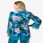 Lace-Trim Velour Tunic image number null