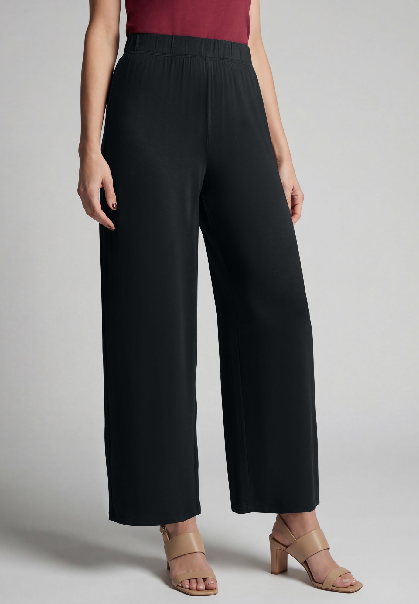 Everyday Stretch Knit Wide Leg Pant image number 0